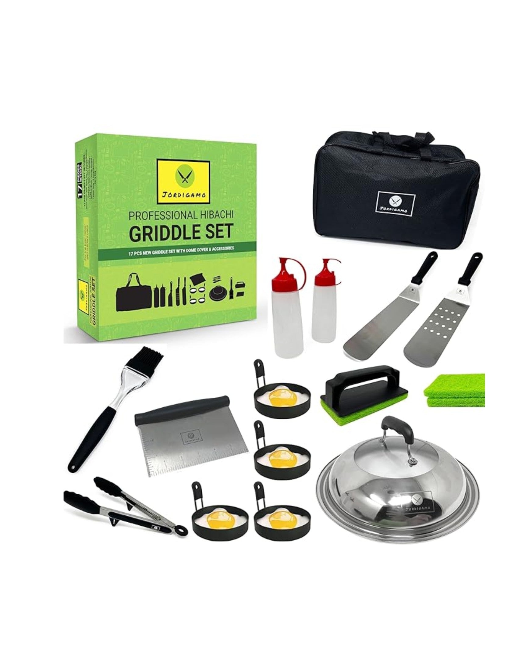 JORDIGAMO Professional Hibachi Griddle Set