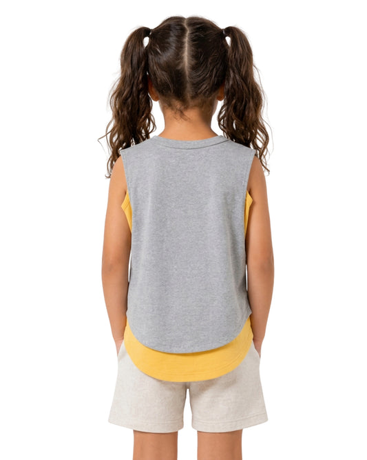 XERSION Kids Girls Designed Sleeveless T-shirt