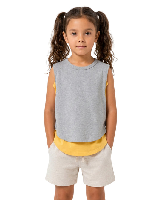 XERSION Kids Girls Designed Sleeveless T-shirt