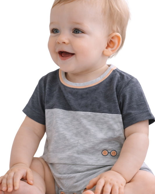ROCKETS OF AWESOME MINI Baby Boys Short Sleeve Overall
