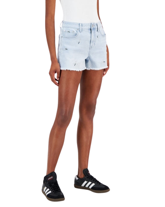 INDIGO REIN Women Embroidered Floral Denim Short