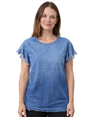 Ag ADRIANO GOLDSCHMIED Women Denim T-Shirt
