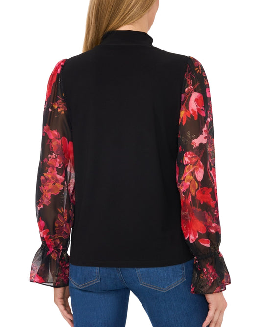 CECE Women Floral Sleeve Blouse