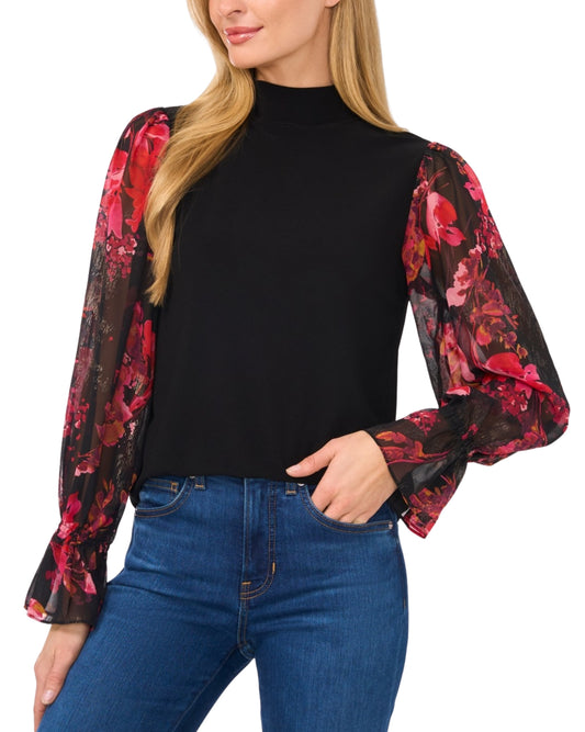 CECE Women Floral Sleeve Blouse