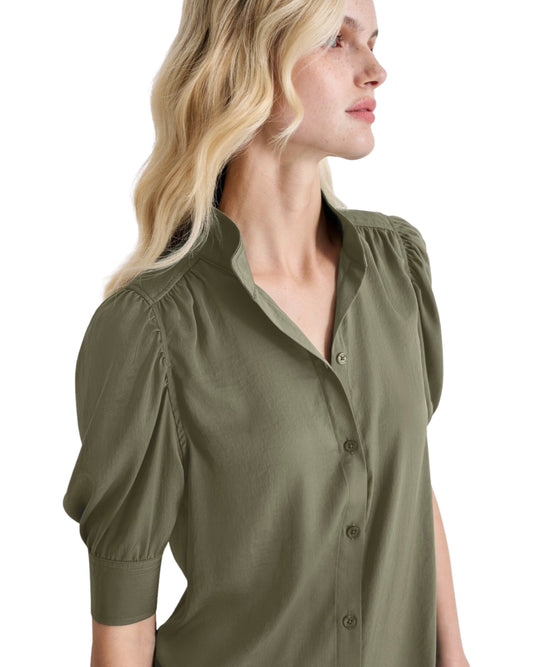 DKNY Women Stand Collar Shirt