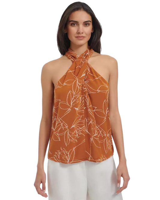 CK CALVIN KLEIN Women Crisscross Halter Top