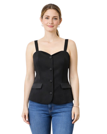 DKNY Women Front Faux Button Design Top