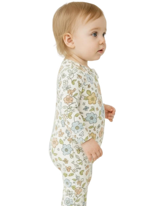 ROCKETS OF AWESOME MINI Baby Girls Floral Overall