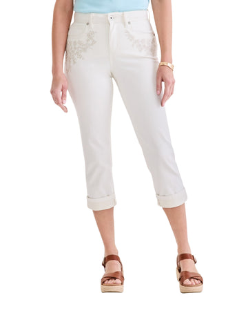 STYLE & CO Women Flower Curvy Capri Pant