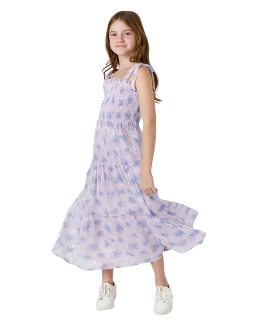 RARE EDITIONS Girls Floral Burnout Maxi Dress