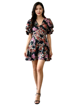 1.STATE Women Floral V Neck Dress