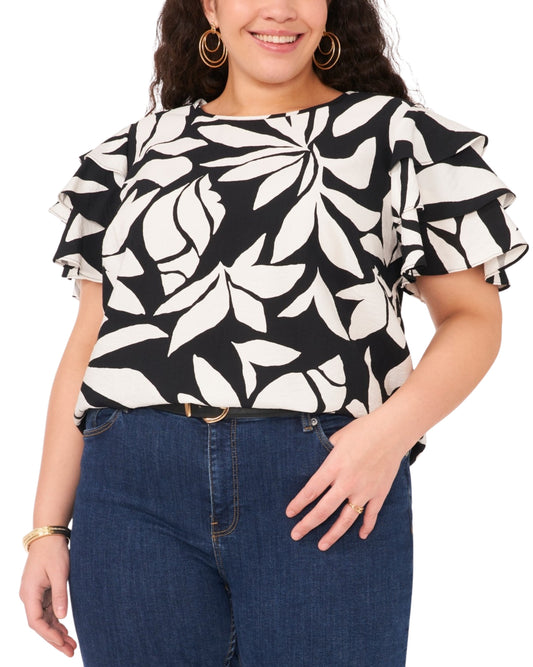 VINCE CAMUTO Women Tiered Ruffle Sleeve