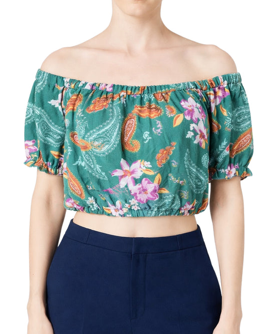 BAR III Women Floral Crop Top