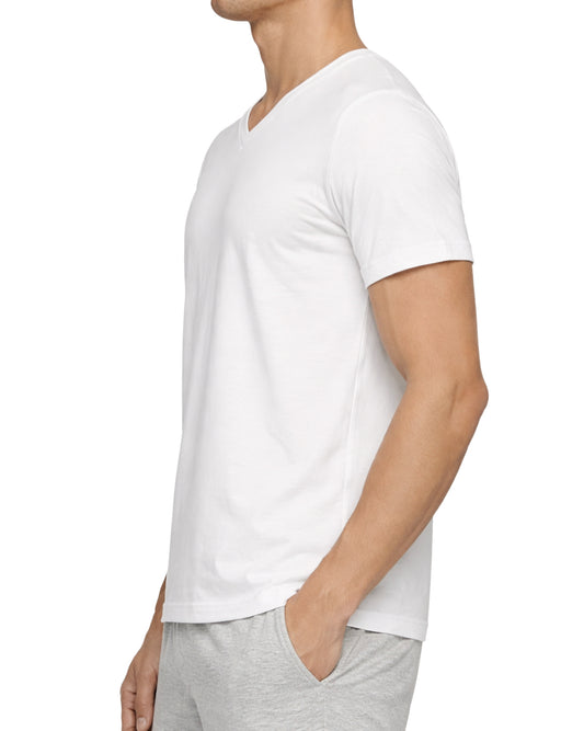 Men V-Neck Short Sleeve Under Shirt