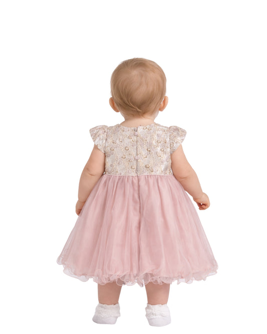 RARE EDITIONS Baby Girls Bow Designed Dress