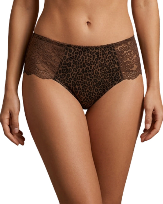 VICTORIA SECRET Women Lace Leopard High Waist Pantie