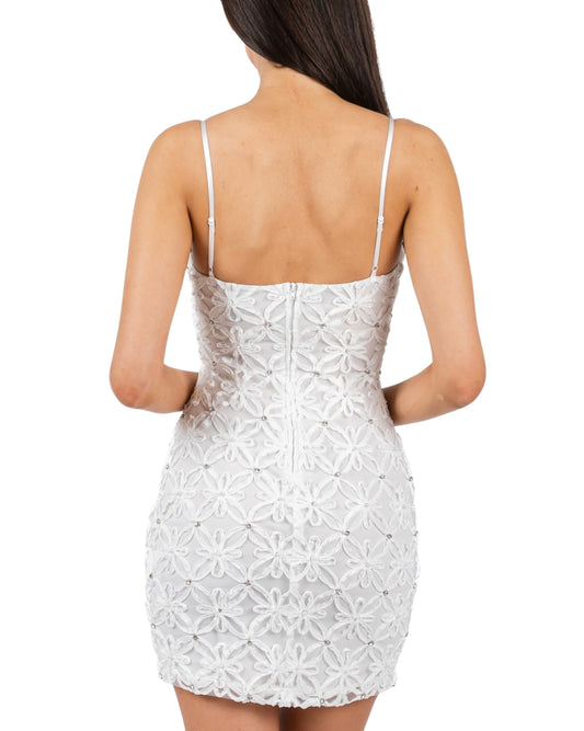 ALEX & SOPHIA Women Embellished Soutache Bodycon Dress
