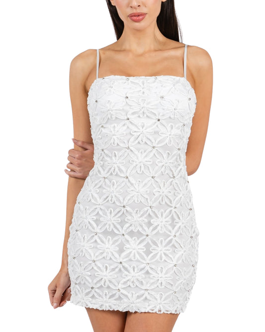 ALEX & SOPHIA Women Embellished Soutache Bodycon Dress