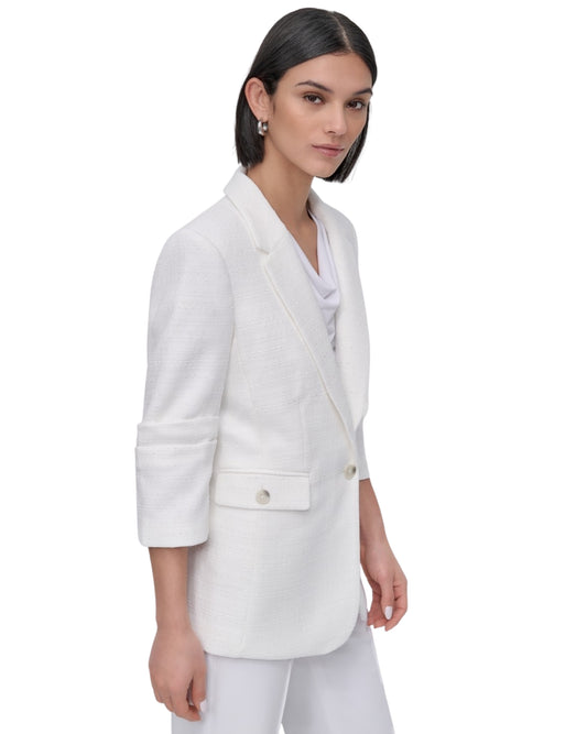 DKNY Women Ruched-Sleeve Blazer
