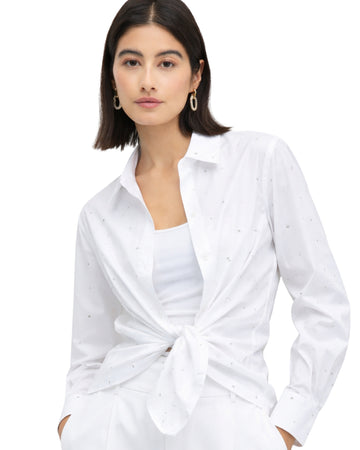 INC INTERNATIONAL CONCEPTS Women Rhinestone Designed Shirt