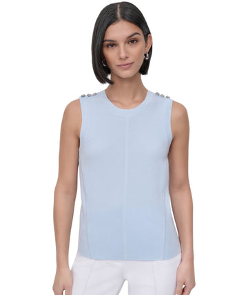 DKNY Women Crewneck Sleeveless T-Shirt