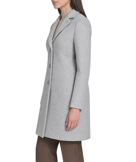 CALVIN KLEIN Women's Classic Faux Wool Overcoat