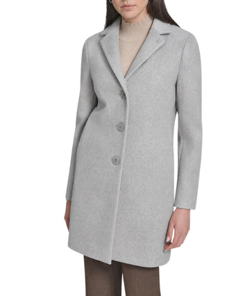 CALVIN KLEIN Women's Classic Faux Wool Overcoat