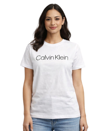CK CALVIN KLEIN Women Front Line Logo T-Shirt