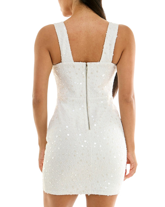 CITY STUDIOS Sequin Boucle Sleeveless Bodycon Dress