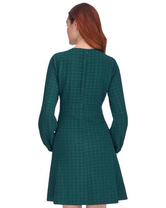 TOMMY HILFIGER Women Embossed Houndstooth Knit Dress