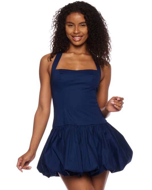 ALEX & SOPHIA Women Halter Bubble-Hem Dress