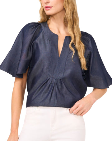 CECE Women Flutter-Short-Sleeve T-Shirt