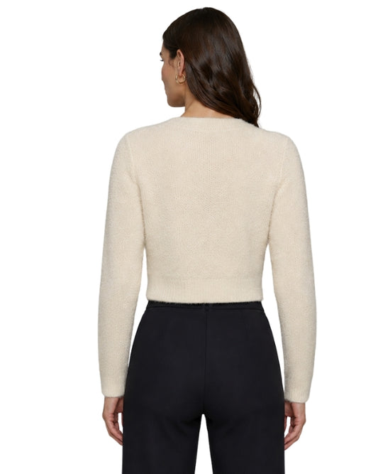 KATUEJ NYC Women Plush Fuzzy Knit Cardigan
