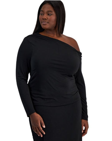 BAR III Women Asymmetric Drape Top