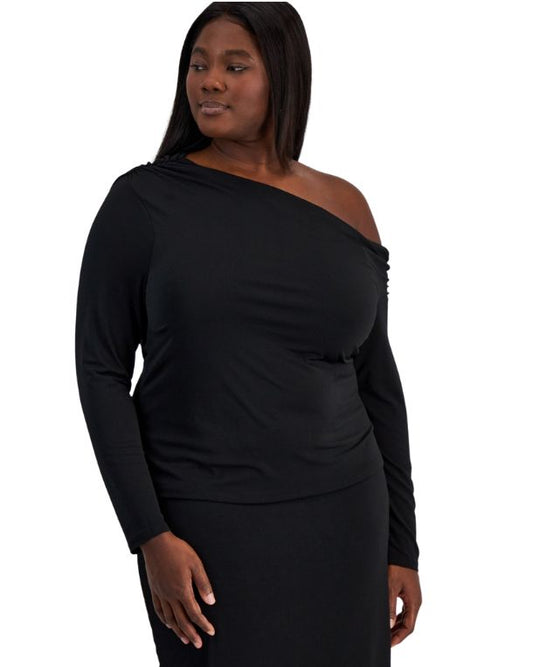 BAR III Women Asymmetric Drape Top