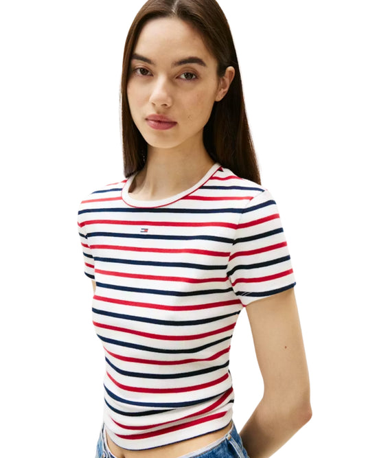 TOMMY HILFIGER Women Stretch Short Sleeve T-Shirt