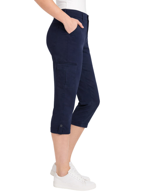 GLORIA VANDERBILT Women Adjustable-Hem Cargo Capri Pants