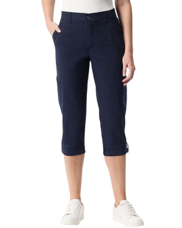 GLORIA VANDERBILT Women Adjustable-Hem Cargo Capri Pants
