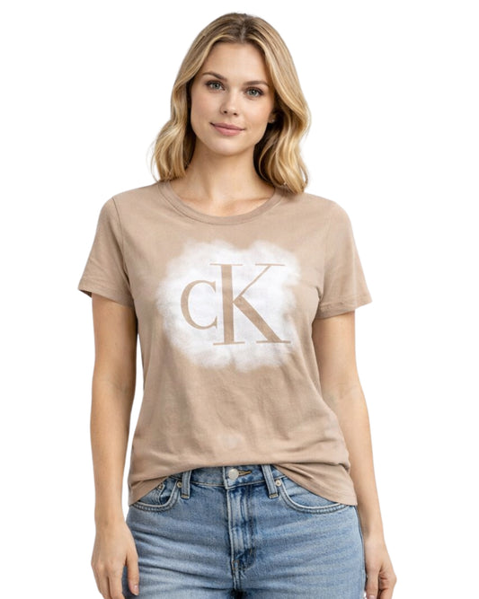 CK CALVIN KLEIN Women Front Logo T-Shirt