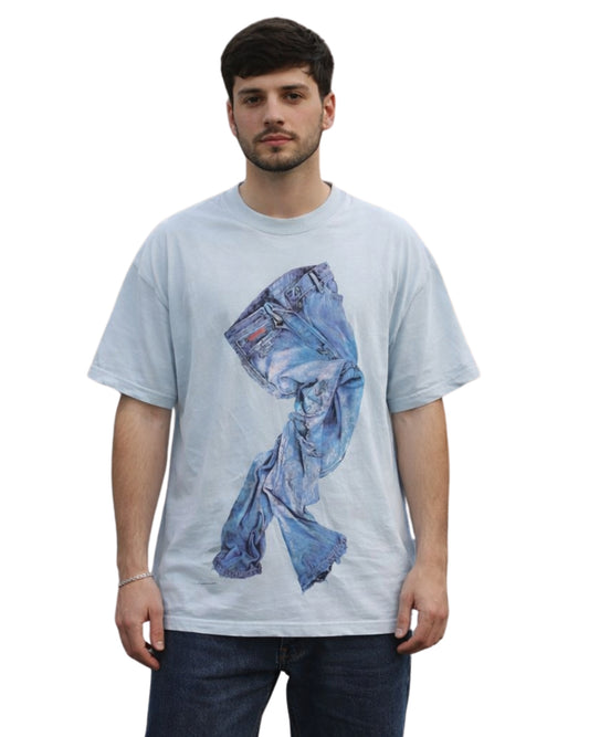 CK CALVIN KLEIN Men Front Jeans Design T-Shirt