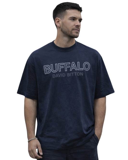 BUFFALO Men Front Branding Casual T-Shirt