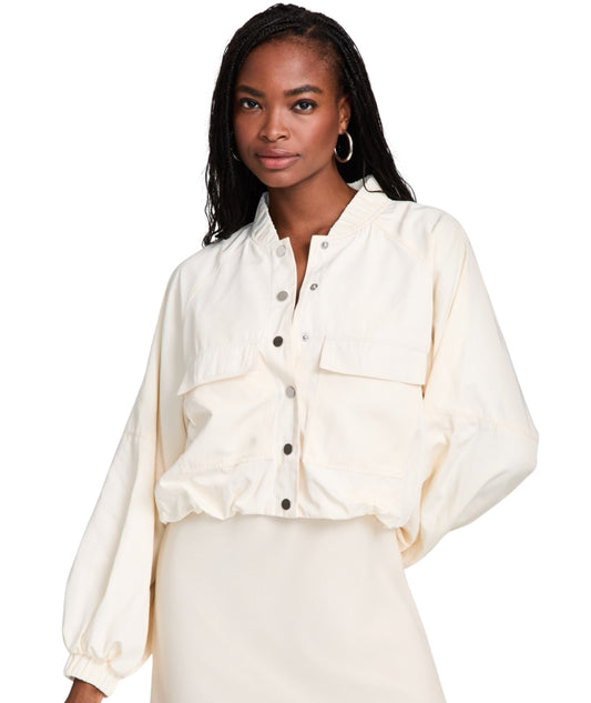 BAR III Women Bubble Hem Cargo Jacket