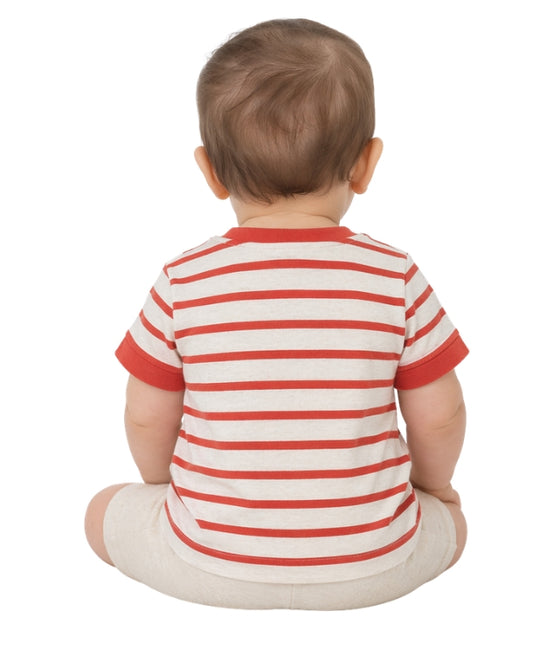 OKIE DOKIE Baby Boys Stripped Short Sleeve T-Shirt
