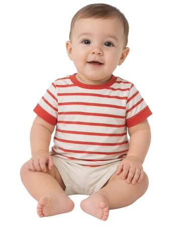 OKIE DOKIE Baby Boys Stripped Short Sleeve T-Shirt