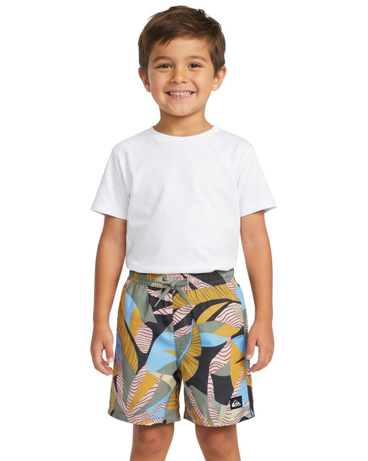 QUIKSILVER Boys Leaves Graphic Swim Short