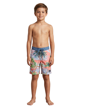QUIKSILVER Boys Tropical Palm Tree Swim Short