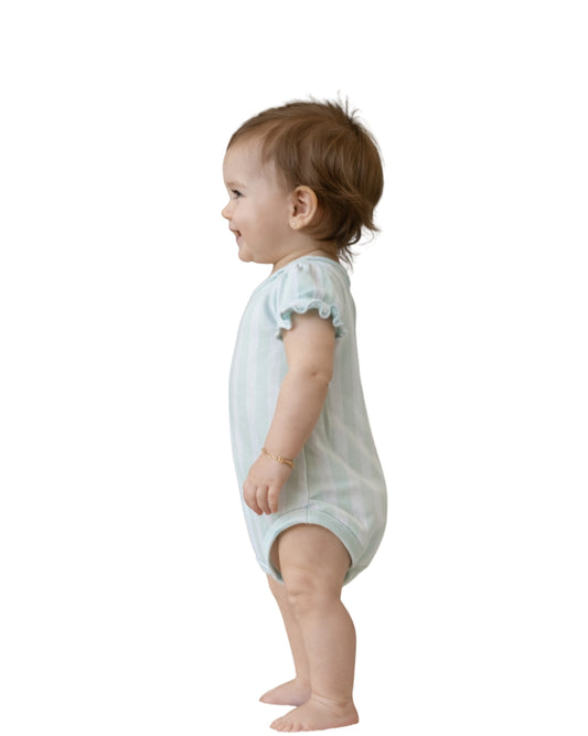 ROCKETS OF AWESOME MINI Baby Girls Stripped Overall