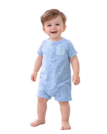 ROCKETS OF AWESOME MINI Baby Boy Short Sleeve Overall