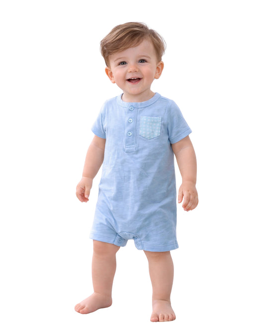 ROCKETS OF AWESOME MINI Baby Boy Short Sleeve Overall