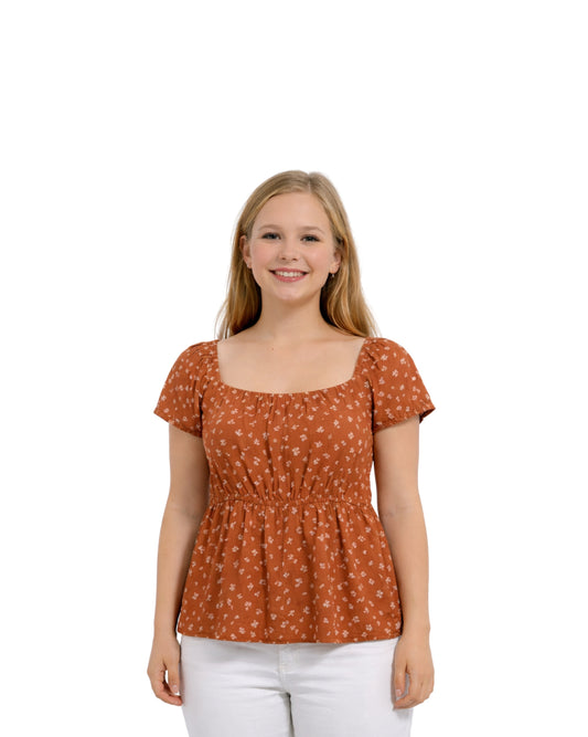 THERE ABOUTS Big Girls Flowery T-Shirt